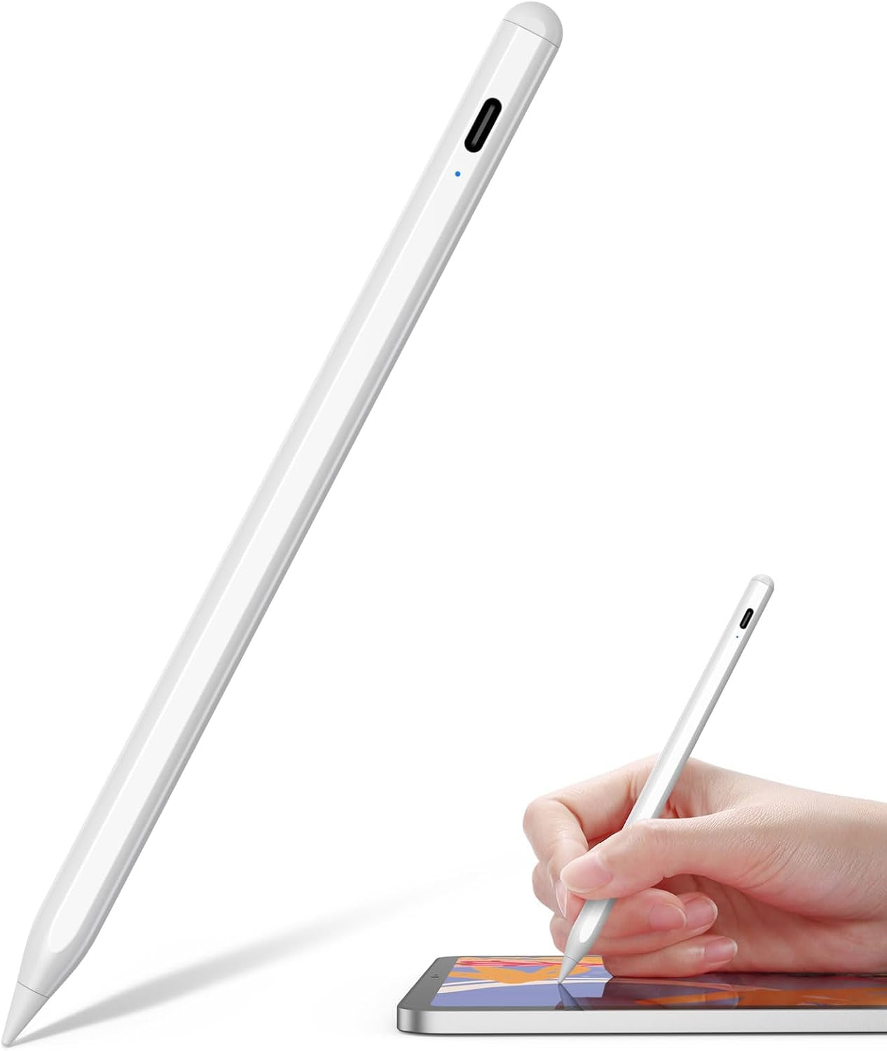 Stylus Pen for Ipad 2018-2024 - for Apple Ipad Pencil with Palm Rejection, Magnetic, Tilt Sensitivity, Work for Ipad Pro 11"/12.9", Ipad Mini 5/6, Ipad Air 3/4/5, Ipad 6/7/8/9/10